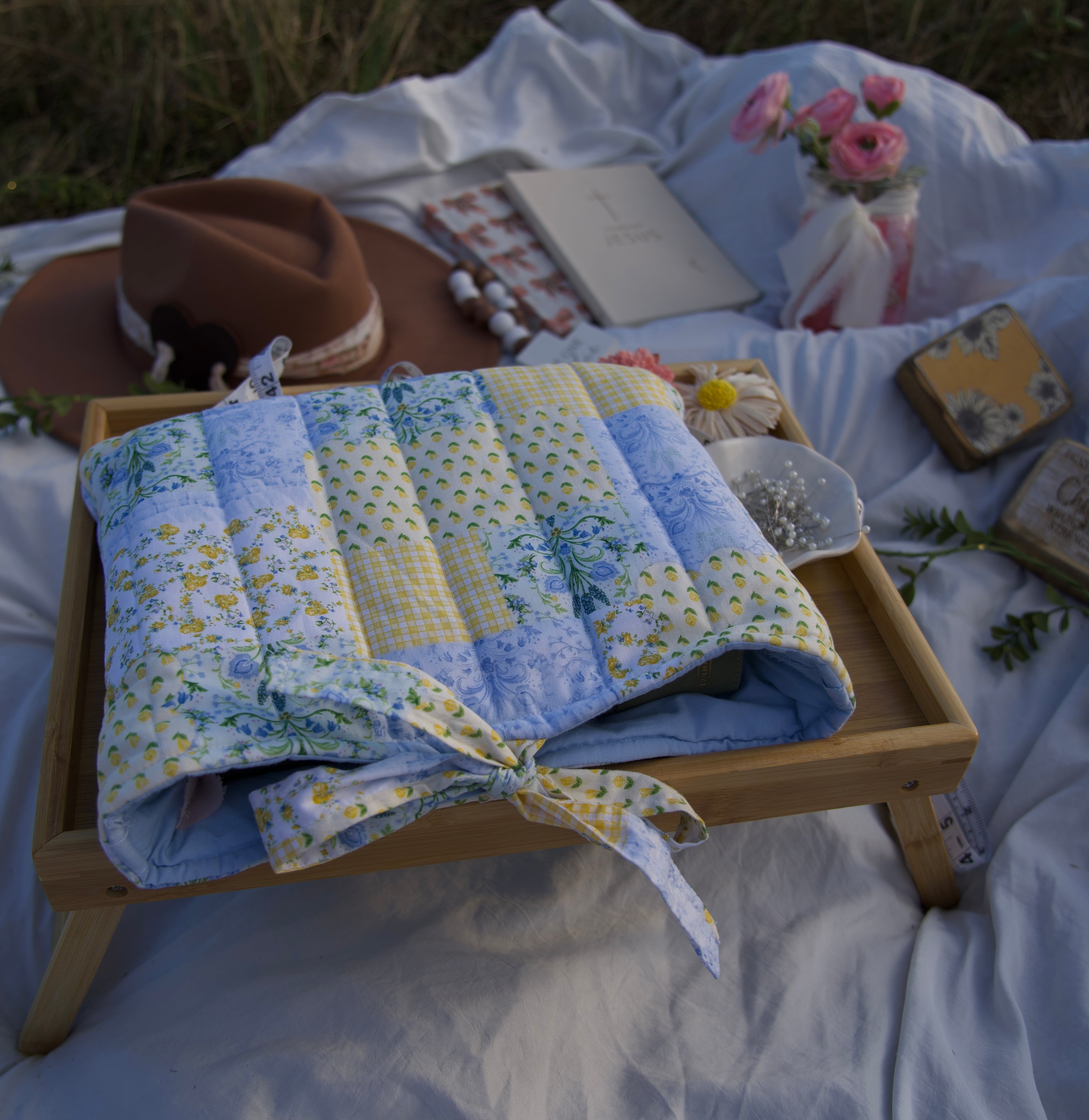 Joyful Stitch - Yellow Flower quilted